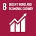 Sustainable Development Goals &ndash; goal 08 (icon)