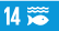 Obiettivi globali per lo sviluppo sostenibile (SDGs) &ndash; 14 (icon)