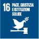 Obiettivi globali per lo sviluppo sostenibile (SDGs) &ndash; 16 (icon)
