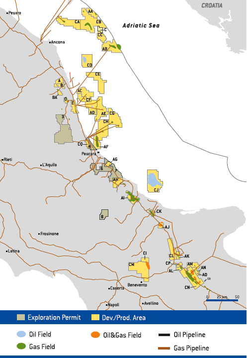 Activity areas &ndash; Central Southern Apennines (map)