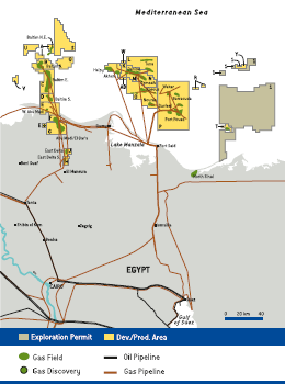 Activity areas &ndash; Egypt (map)