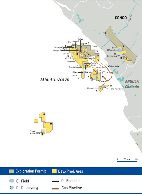 Activity areas &ndash; Congo (map)