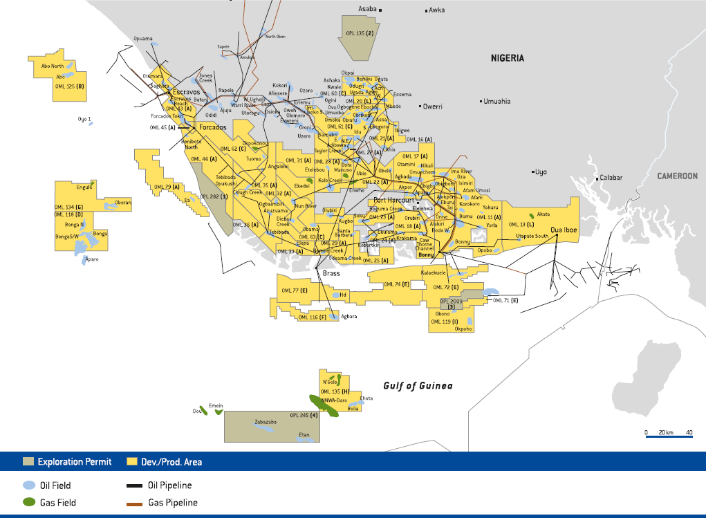 Activity areas &ndash; Nigeria (map)