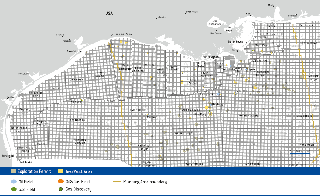 Activity areas &ndash; United States (map)