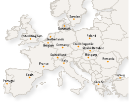 The sales network (map)