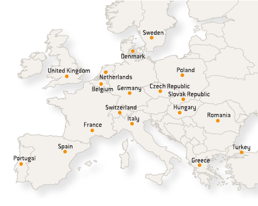 The sales network (map)