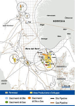 Paesi di attivit&agrave; &ndash; Mare del Nord Norvegese (Mappa)