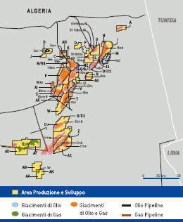 Paesi di attivit&agrave; &ndash; Algeria (Mappa)