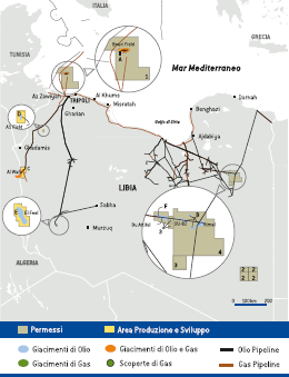 Paesi di attivit&agrave; &ndash; Libia (Mappa)