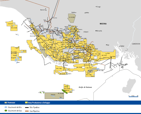 Paesi di attivit&agrave; &ndash; Nigeria (Mappa)