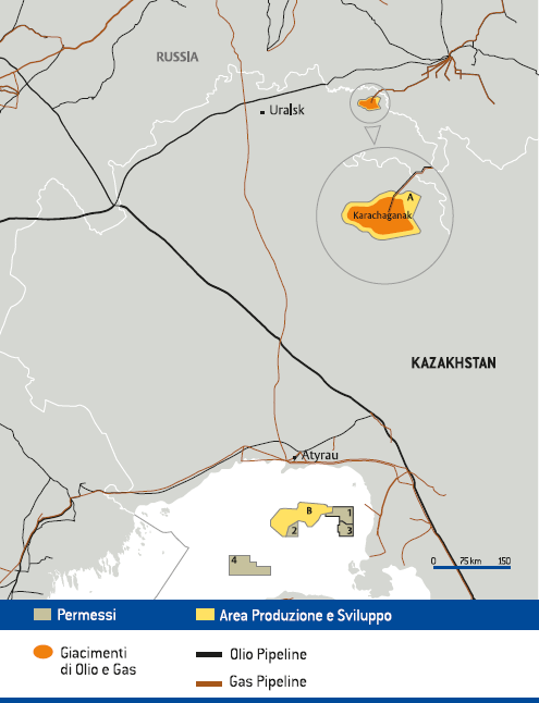 Paesi di attivit&agrave; &ndash; Kazakhstan (Mappa)