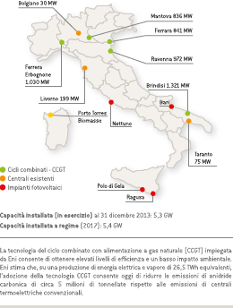 Centrali e Stabilimenti EniPower in Italia (Mappa)