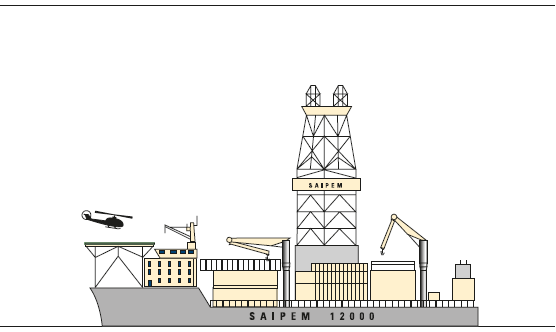 SAIPEM 12000 &ndash; Mezzi navali di perforazione (Illustrazione)