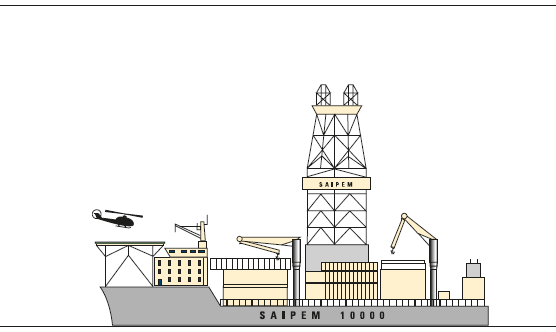 SAIPEM 10000 &ndash; Mezzi navali di perforazione (Illustrazione)